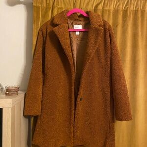 Daily Ritual Brown Textured Coat